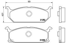 Sada brzdových destiček, kotoučová brzda BREMBO P 79 003