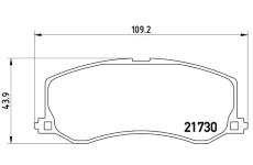 Sada brzdových destiček, kotoučová brzda BREMBO P 79 004