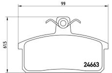 Sada brzdových destiček, kotoučová brzda BREMBO P 79 007