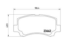 Sada brzdových platničiek kotúčovej brzdy BREMBO P 79 011