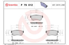 Sada brzdových platničiek kotúčovej brzdy BREMBO P 79 012