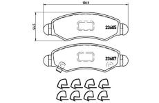 Sada brzdových platničiek kotúčovej brzdy BREMBO P 79 015