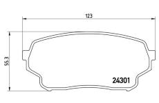 Sada brzdových destiček, kotoučová brzda BREMBO P 79 019