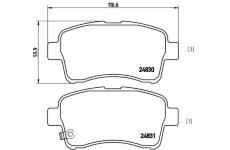 Sada brzdových destiček, kotoučová brzda BREMBO P 79 021