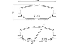 Sada brzdových platničiek kotúčovej brzdy BREMBO P 79 040