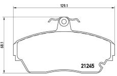 Sada brzdových platničiek kotúčovej brzdy BREMBO P 82 001