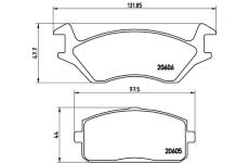 Sada brzdových destiček, kotoučová brzda BREMBO P 83 004