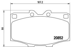 Sada brzdových destiček, kotoučová brzda BREMBO P 83 006