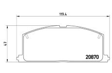 Sada brzdových destiček, kotoučová brzda BREMBO P 83 011