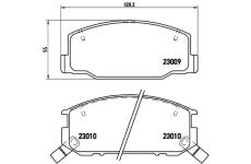 Sada brzdových platničiek kotúčovej brzdy BREMBO P 83 031