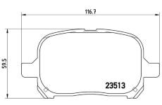 Sada brzdových destiček, kotoučová brzda BREMBO P 83 040