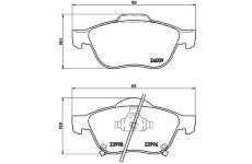 Sada brzdových platničiek kotúčovej brzdy BREMBO P 83 043