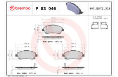 Sada brzdových platničiek kotúčovej brzdy BREMBO P 83 046