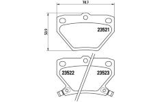 Sada brzdových platničiek kotúčovej brzdy BREMBO P 83 052