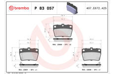 Sada brzdových platničiek kotúčovej brzdy BREMBO P 83 057