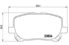 Sada brzdových platničiek kotúčovej brzdy BREMBO P 83 061