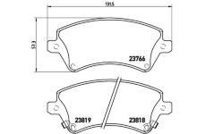 Sada brzdových destiček, kotoučová brzda BREMBO P 83 064