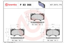 Sada brzdových platničiek kotúčovej brzdy BREMBO P 83 066