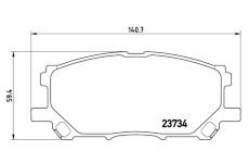 Sada brzdových destiček, kotoučová brzda BREMBO P 83 067