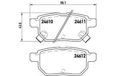 Sada brzdových platničiek kotúčovej brzdy BREMBO P 83 083