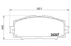 Sada brzdových platničiek kotúčovej brzdy BREMBO P 83 086