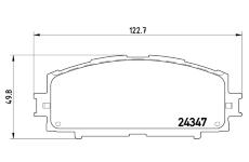 Sada brzdových destiček, kotoučová brzda BREMBO P 83 086