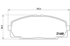 Sada brzdových destiček, kotoučová brzda BREMBO P 83 092