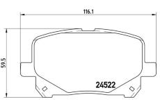 Sada brzdových destiček, kotoučová brzda BREMBO P 83 100