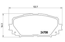 Sada brzdových destiček, kotoučová brzda BREMBO P 83 101