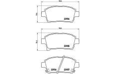 Sada brzdových platničiek kotúčovej brzdy BREMBO P 83 103