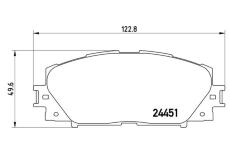 Sada brzdových destiček, kotoučová brzda BREMBO P 83 106