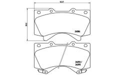 Sada brzdových platničiek kotúčovej brzdy BREMBO P 83 107