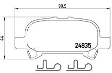 Sada brzdových platničiek kotúčovej brzdy BREMBO P 83 110