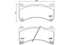 Sada brzdových destiček, kotoučová brzda BREMBO P 83 146