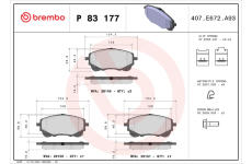 Sada brzdových platničiek kotúčovej brzdy BREMBO P 83 177