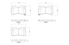 Sada brzdových destiček, kotoučová brzda BREMBO P 83 184