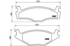 Sada brzdových destiček, kotoučová brzda BREMBO P 85 005