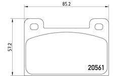 Sada brzdových destiček, kotoučová brzda BREMBO P 85 006