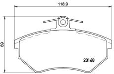 Sada brzdových destiček, kotoučová brzda BREMBO P 85 011