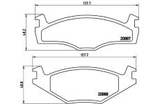 Sada brzdových destiček, kotoučová brzda BREMBO P 85 012