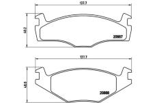 Sada brzdových platničiek kotúčovej brzdy BREMBO P 85 024