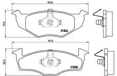 Sada brzdových platničiek kotúčovej brzdy BREMBO P 85 025