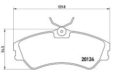 Sada brzdových destiček, kotoučová brzda BREMBO P 85 028