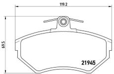 Sada brzdových destiček, kotoučová brzda BREMBO P 85 032