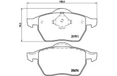 Sada brzdových destiček, kotoučová brzda BREMBO P 85 035