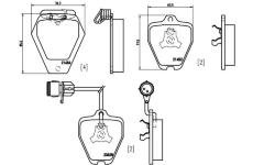 Sada brzdových destiček, kotoučová brzda BREMBO P 85 038