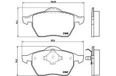 Sada brzdových platničiek kotúčovej brzdy BREMBO P 85 039