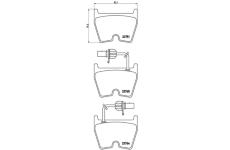 Sada brzdových destiček, kotoučová brzda BREMBO P 85 078