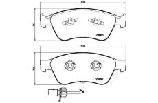 Sada brzdových platničiek kotúčovej brzdy BREMBO P 85 087