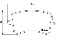 Sada brzdových platničiek kotúčovej brzdy BREMBO P 85 100